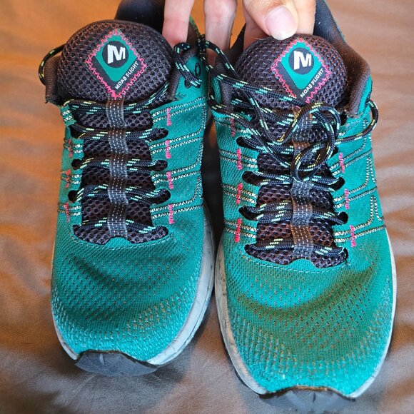 Merrell Womens J066814 Moab Teal Green Float Pro Vibram Flight Hiking Running 5. - Picture 3 of 14